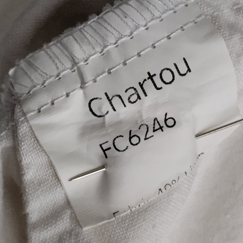Chartou Linen Blend Lagenlook Pants Size M White With Pockets and Drawstring - Picture 8 of 9